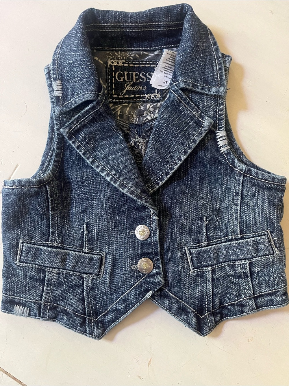 GUESS Kids Denim Vest - Indigo Blue